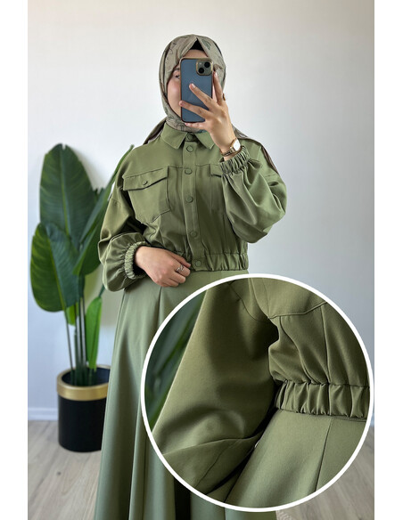 Bomber Ceketli Etekli Takım Yeşil