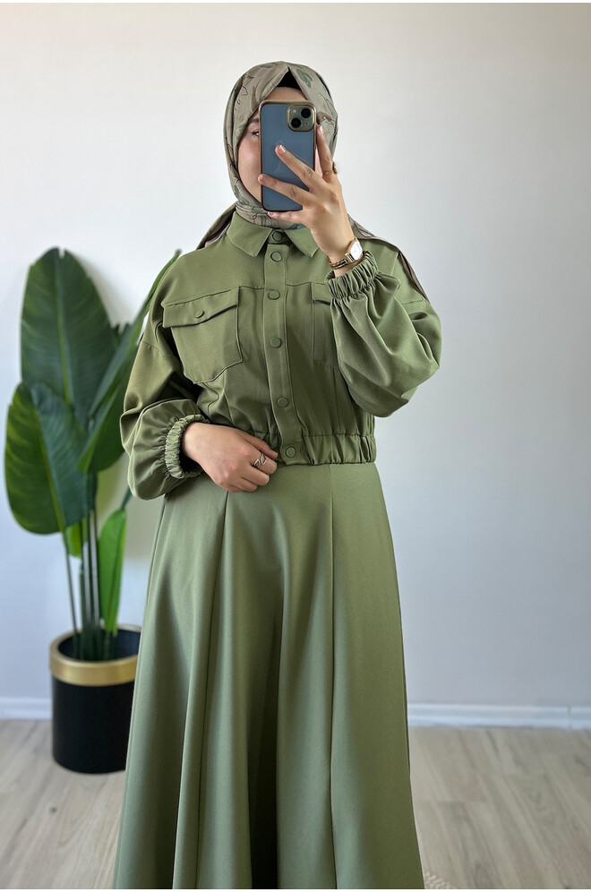 Bomber Ceketli Etekli Takım Yeşil