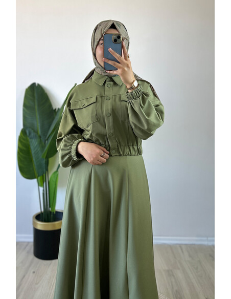 Bomber Ceketli Etekli Takım Yeşil