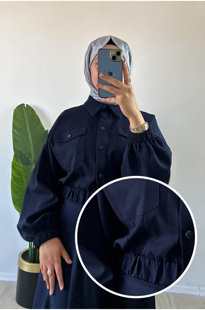 Bomber Ceketli Etekli Takım Lacivert