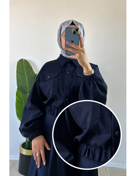 Bomber Ceketli Etekli Takım Lacivert