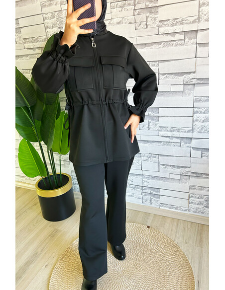 Belden Bağlamalı Scuba Takım Siyah