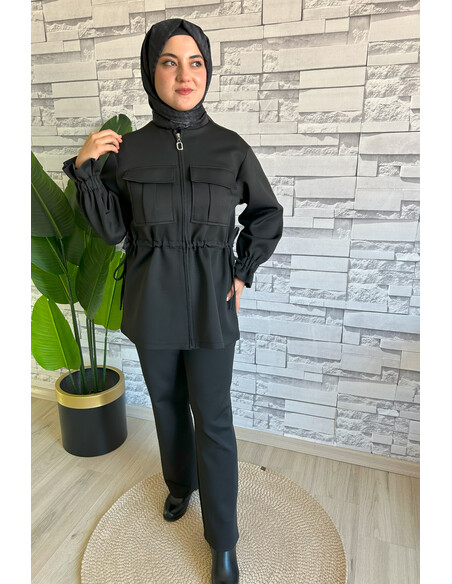 Belden Bağlamalı Scuba Takım Siyah