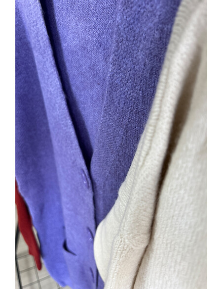 Düğme Detaylı Cepli Uzun Hırka Krem