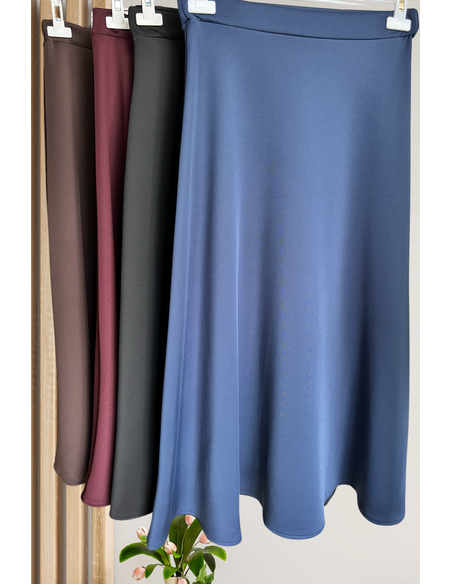 Beli Lastikli Scuba Kloş Etek Siyah