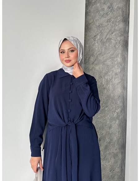 Melis İtalyan Krep İkili Takım - Lacivert