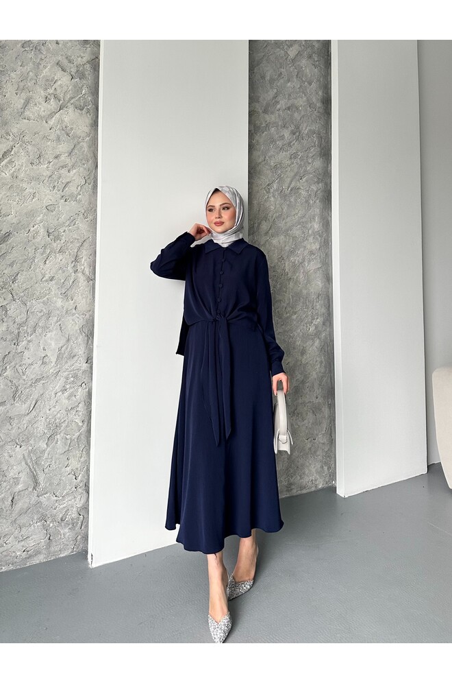 Melis İtalyan Krep İkili Takım - Lacivert