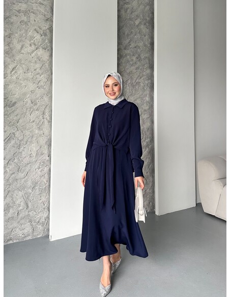 Melis İtalyan Krep İkili Takım - Lacivert