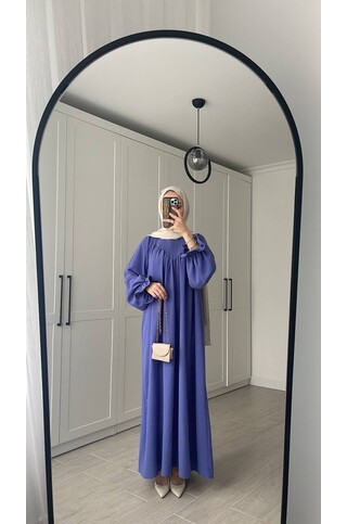 Kuşaklı Elbise Lila 2