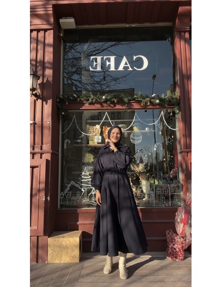 Bomber Ceketli Etekli Takım Lacivert