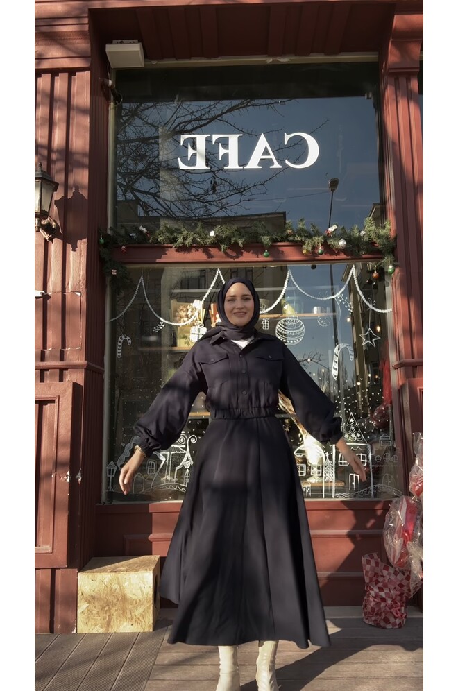 Bomber Ceketli Etekli Takım Lacivert