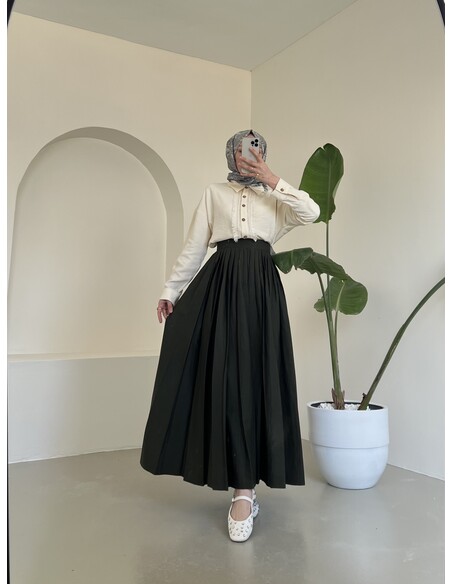 Vera Paraşüt Etek - Haki