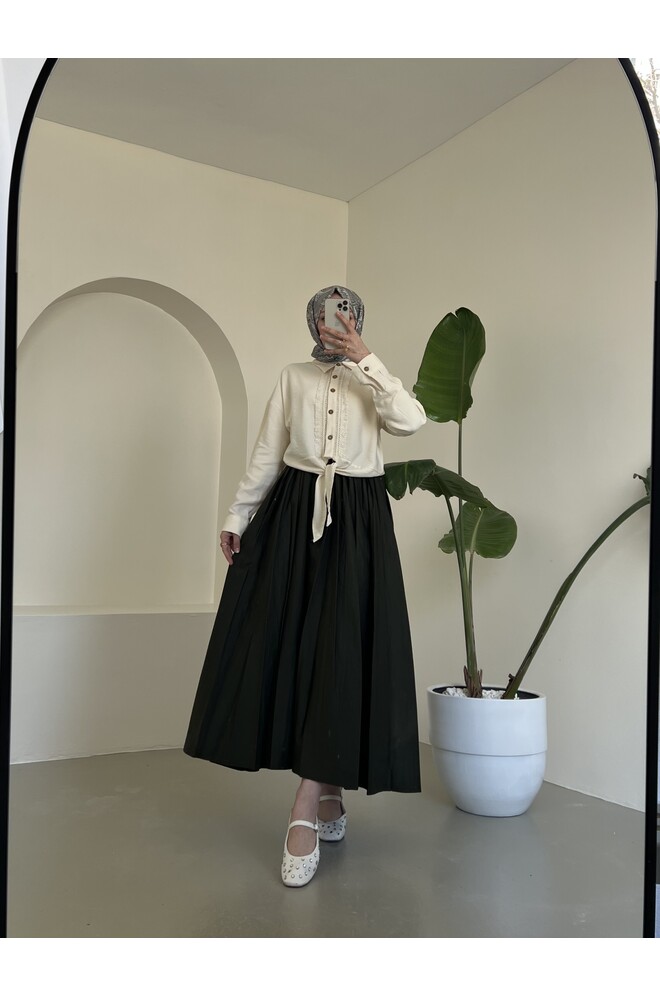 Vera Paraşüt Etek - Haki