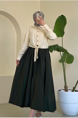 Vera Paraşüt Etek - Haki 2