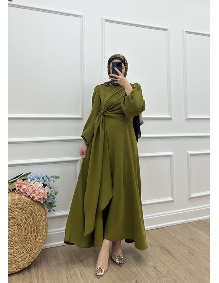 Nova Elbise - Yağ Yeşili