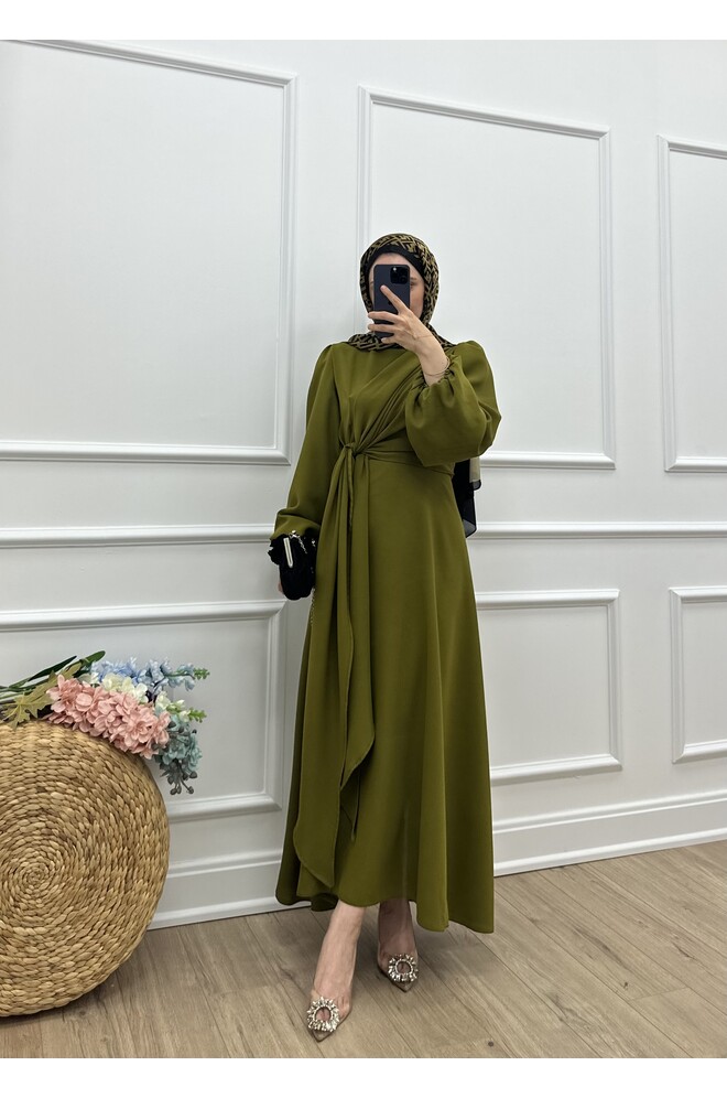 Nova Elbise - Yağ Yeşili