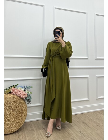 Nova Elbise - Yağ Yeşili