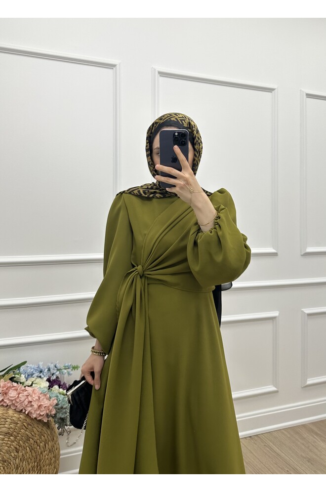 Nova Elbise - Yağ Yeşili