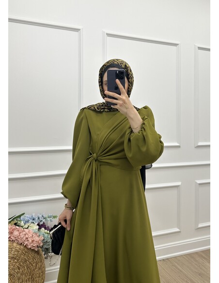 Nova Elbise - Yağ Yeşili