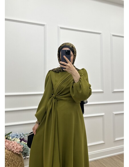 Nova Elbise - Yağ Yeşili