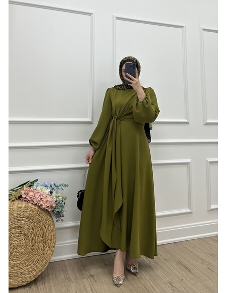 Nova Elbise - Yağ Yeşili