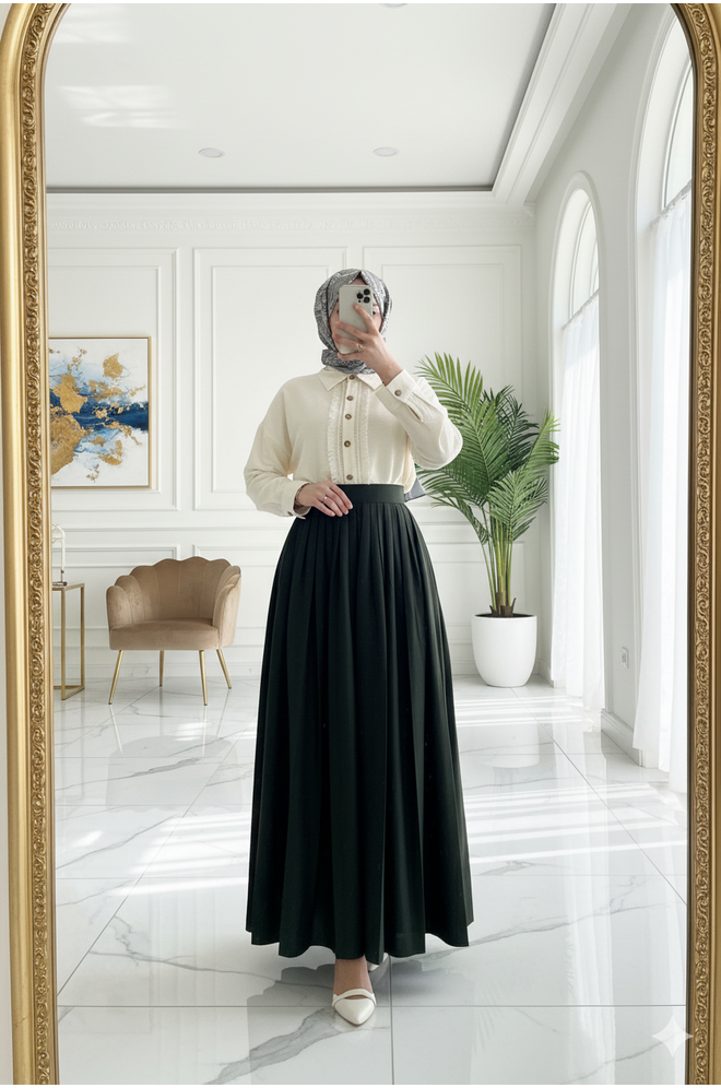 Vera Paraşüt Etek - Haki