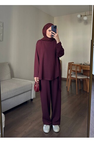 Mina Oysho Takım - Bordo 2