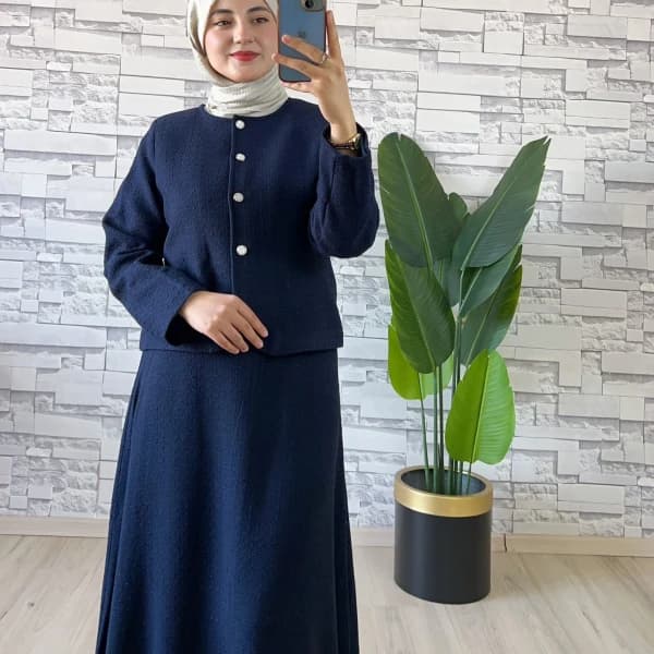 Premium Kalite Tüvit İkili Takım Lacivert