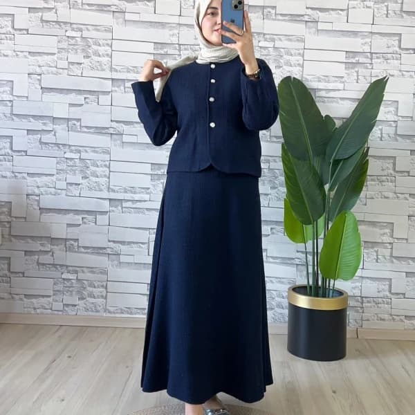 Premium Kalite Tüvit İkili Takım Lacivert