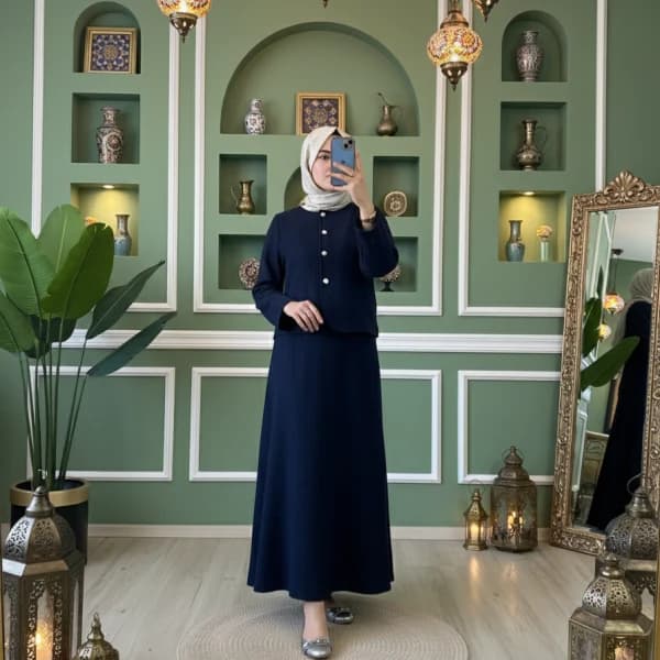 Premium Kalite Tüvit İkili Takım Lacivert