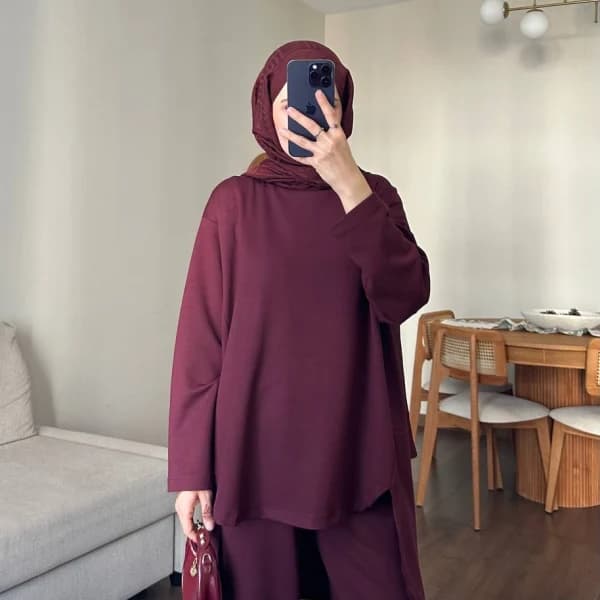Mina Oysho Takım - Bordo