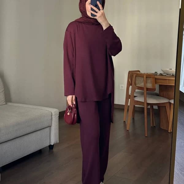 Mina Oysho Takım - Bordo