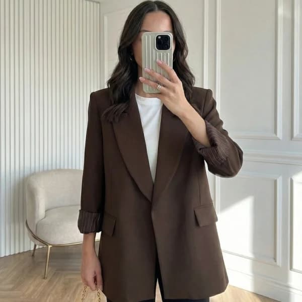 Blazer Ceket Kahverengi