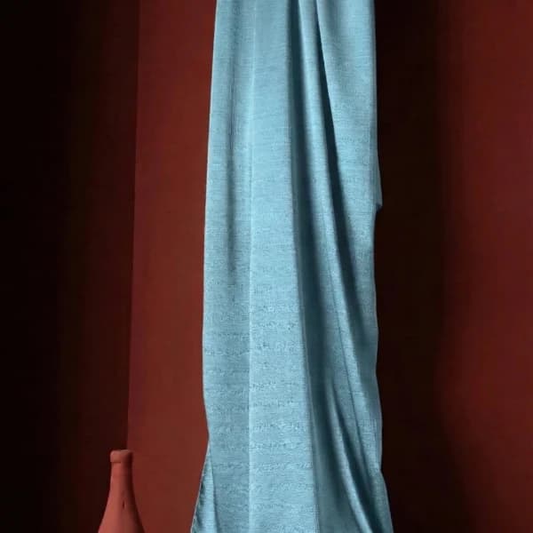 Kırışmaz Janjan Şal 185*70 Cm - Bebe Mavisi